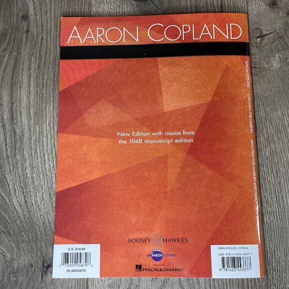Concerto for Clarinet Reduction for Clarinet and Piano New Edition Copeland - Picture 3 of 6